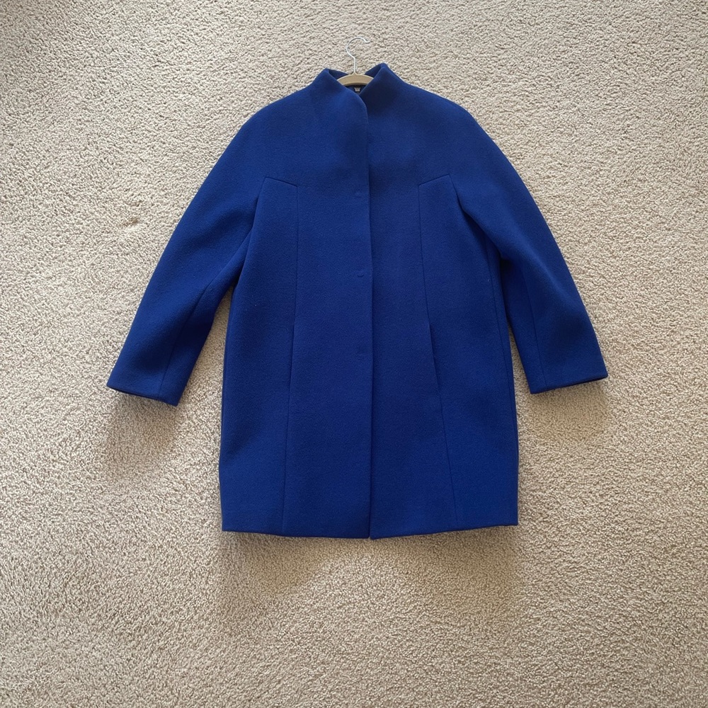 Elie Tahari Women's Royal Blue Wool Coat